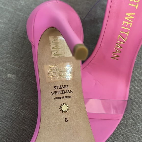 Stuart Weitzman Nudistcurve Ankle Strap 100 in India Pink 8 NIB - Picture 8 of 10